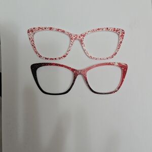 Stylish Red and Black Cat-Eye Pair Toppers For Wanda Glasses